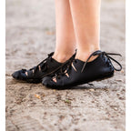 Image produit Chaussures médiévales en cuir nubuck noir
