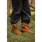Image produit Bottes médiévales à revers en cuir nubuck marron