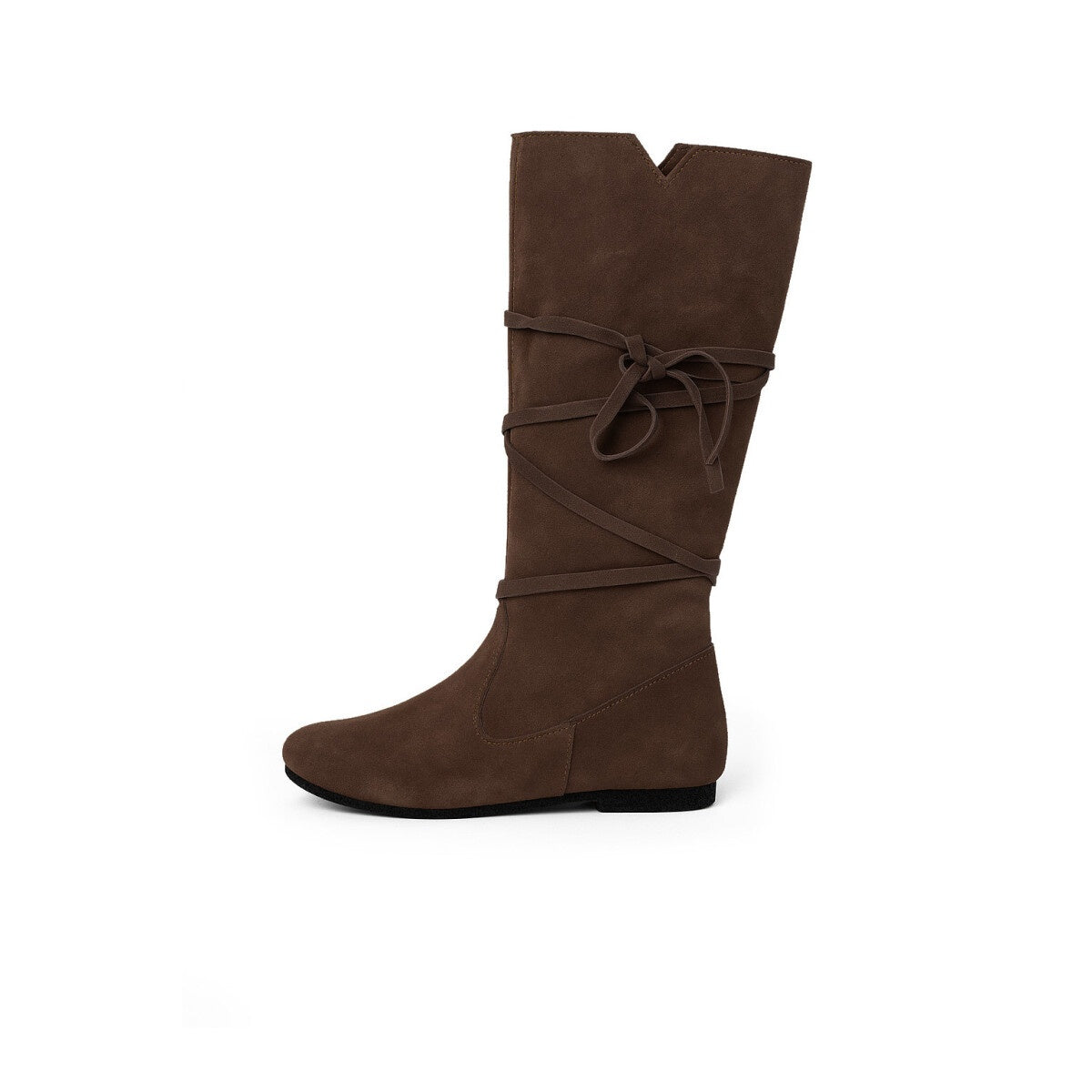 Image produit Bottes médiévales en daim marron foncé