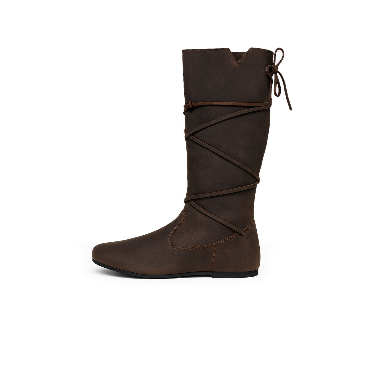 Image produit Bottes médiévales Ole en cuir nubuck marron