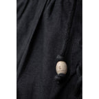 Image produit Chemise médiévale à col montant lacée Louis sans manches noire