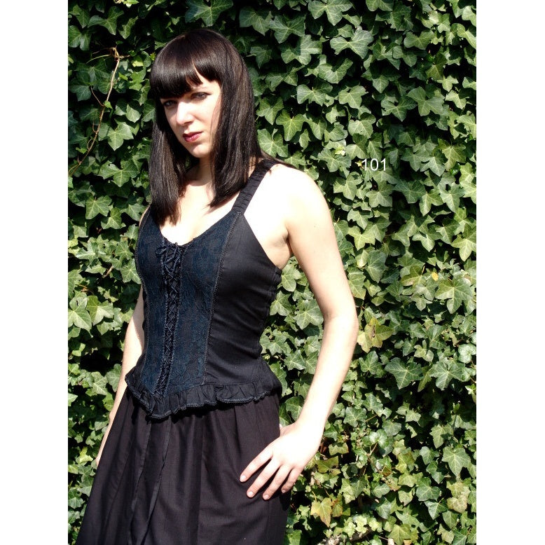 Image produit Haut corsage médiéval Enya noir