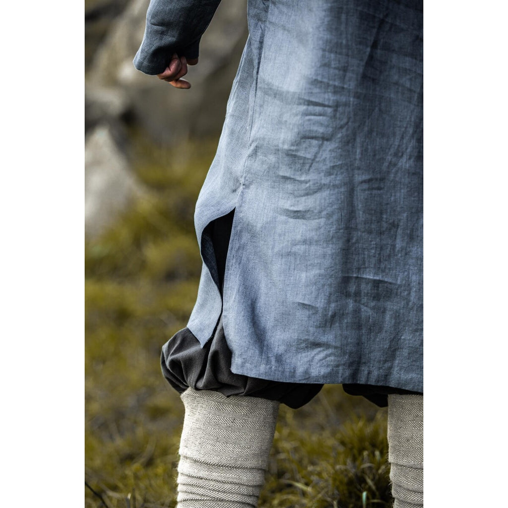 Image produit Tunique médiévale en lin Halvar bleu-gris