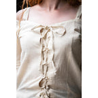 Image produit Blouse médiévale à bretelles Prina beige