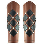 Image produit Brassard médiéval en cuir Orm marron-noir