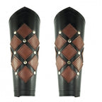 Image produit Brassard médiéval en cuir Orm noir-marron