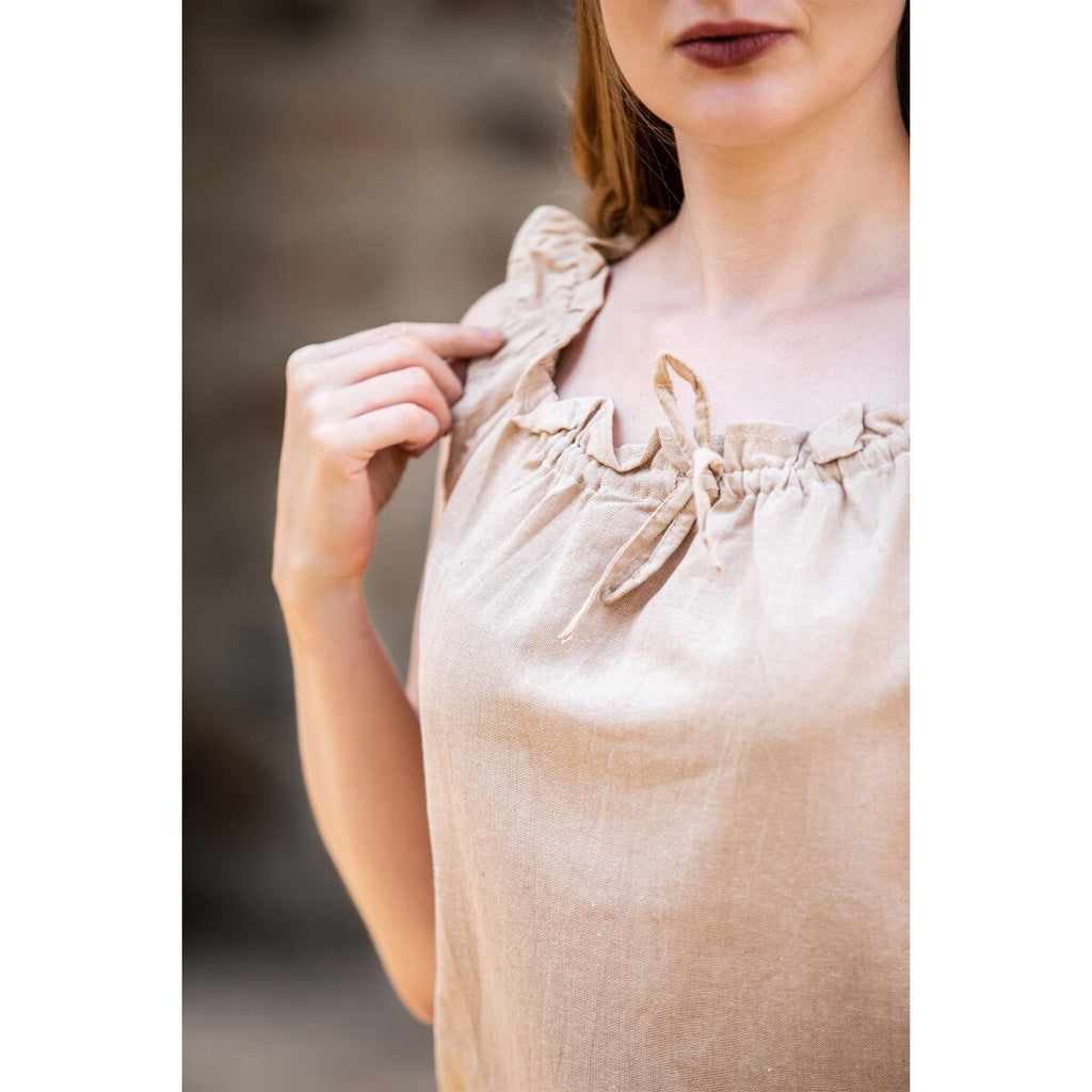 Image produit Blouse médiévale d’été Adele sans manches beige