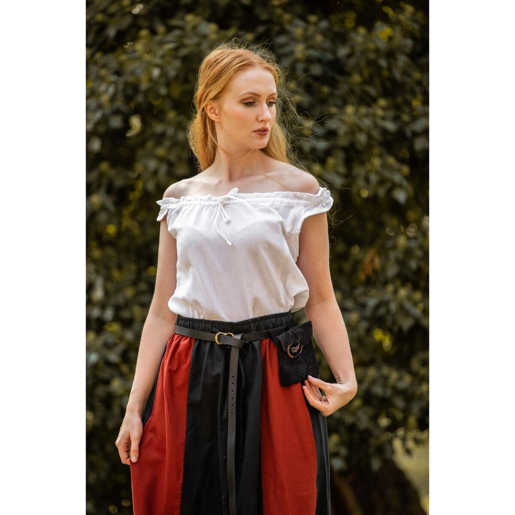 Image produit Blouse d'été médiévale Adele sans manches blanche