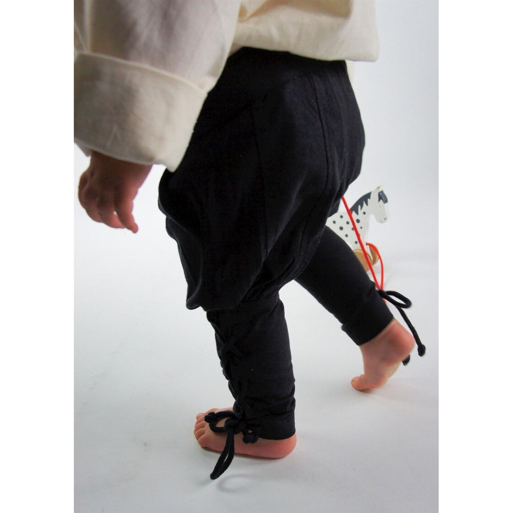 Image produit Pantalon médiéval Jecklein avec laçage de jambe noir