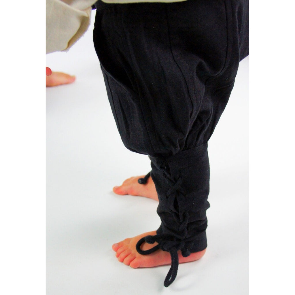 Image produit Pantalon médiéval Jecklein avec laçage de jambe noir