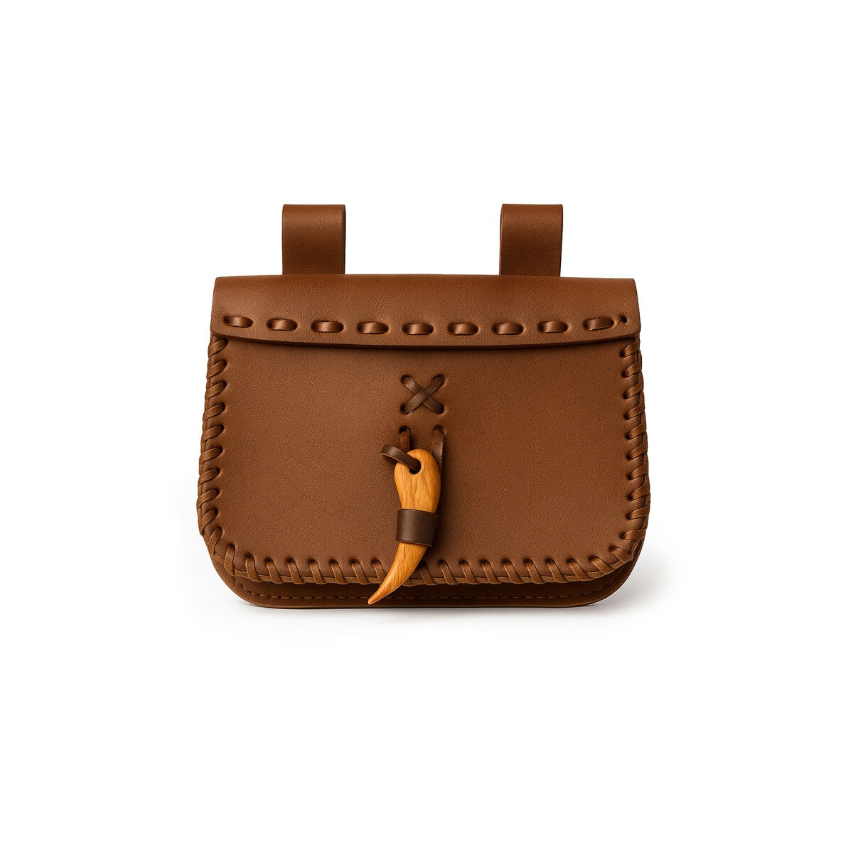 Image produit Bourse de ceinture médiévale en cuir Volmar