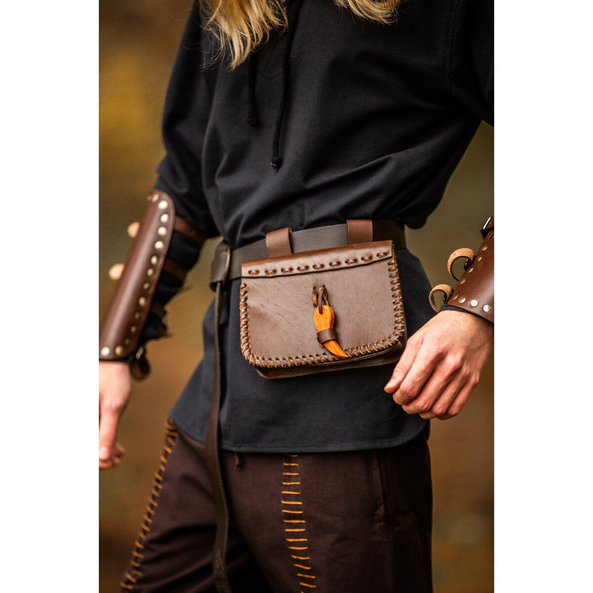 Image produit Bourse de ceinture médiévale en cuir Volmar