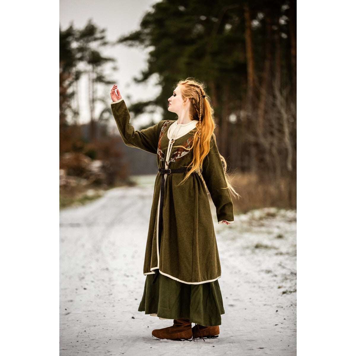 Image produit Manteau médiéval Birka Skadi vert