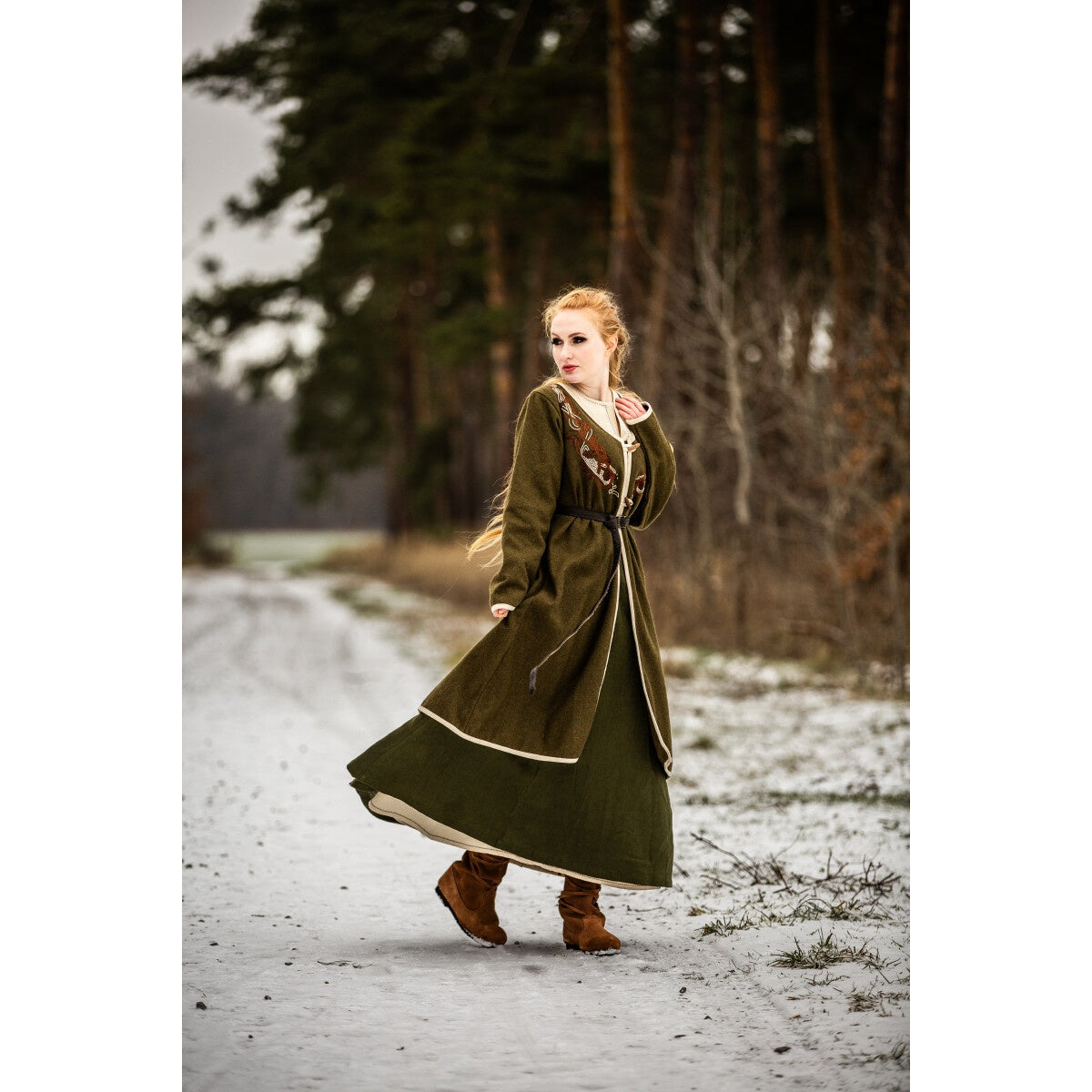 Image produit Manteau médiéval Birka Skadi vert