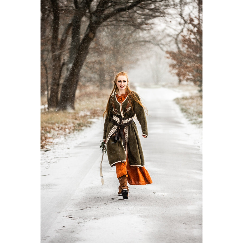 Image produit Manteau médiéval Birka Skadi vert