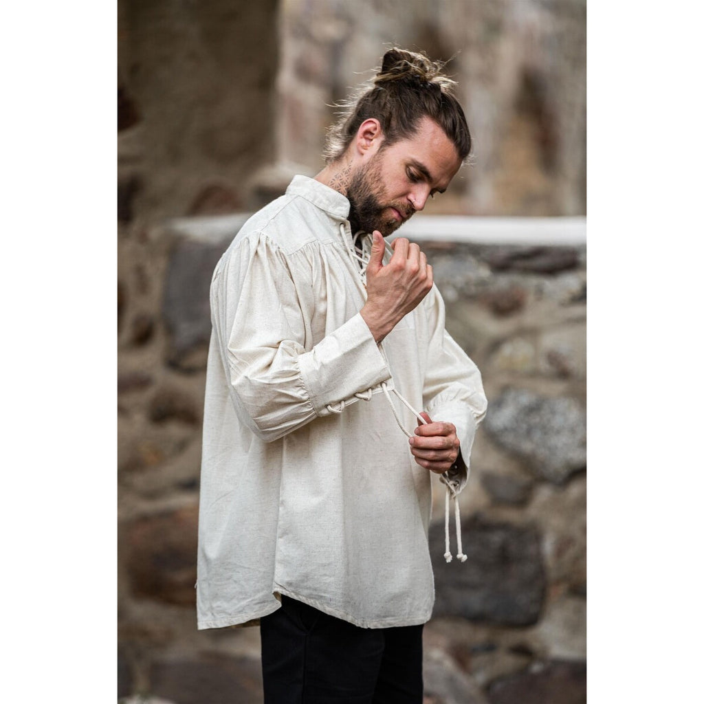 Image produit Chemise médiévale Claude avec poignets lacés