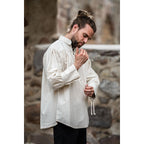 Image produit Chemise médiévale Claude avec poignets lacés
