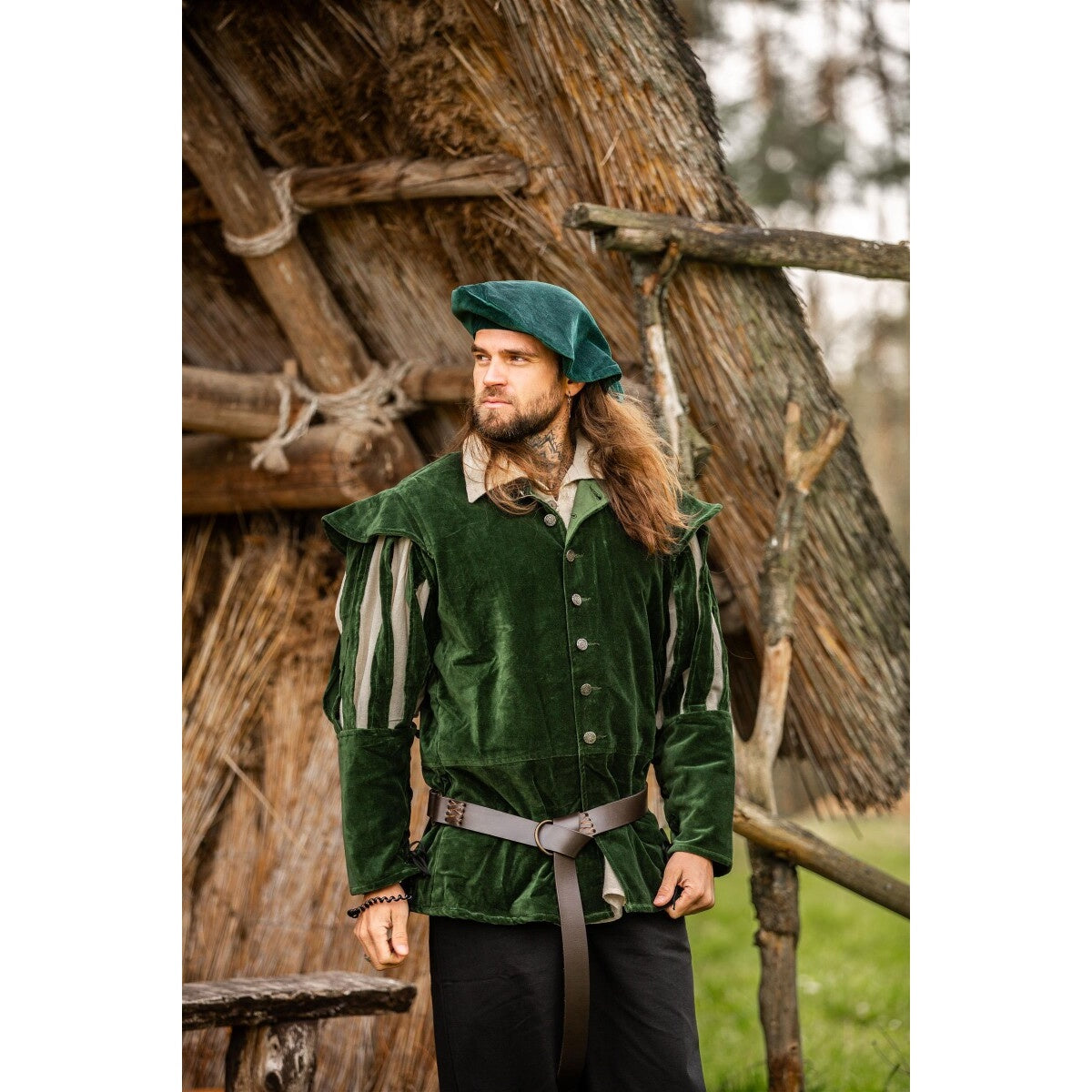 Image produit Veste de lansquenet médiévale Brandolf à manches fendues