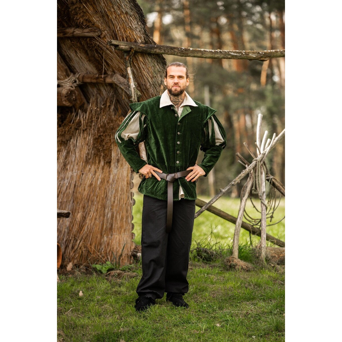 Image produit Veste de lansquenet médiévale Brandolf à manches fendues