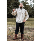 Product image Medieval Stand-Up Collar Lace-Up Shirt Bruno beige