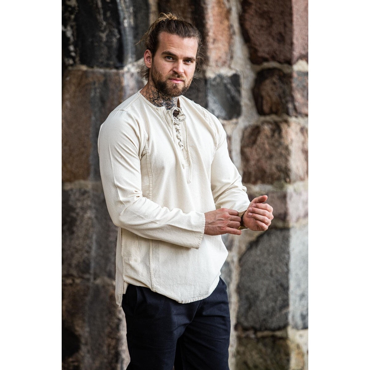 Image produit Chemise de paysan médiévale Felix beige
