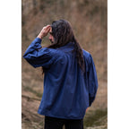Product image Medieval Stand-Up Collar Lace-Up Shirt Friedrich blue
