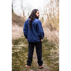 Product image Medieval Stand-Up Collar Lace-Up Shirt Friedrich blue