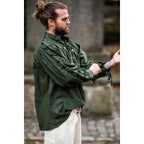 Image produit Chemise médiévale à lacets avec œillets Adrian vert
