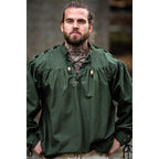 Image produit Chemise médiévale à lacets avec œillets Adrian vert