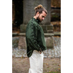 Image produit Chemise médiévale à lacets avec œillets Adrian vert