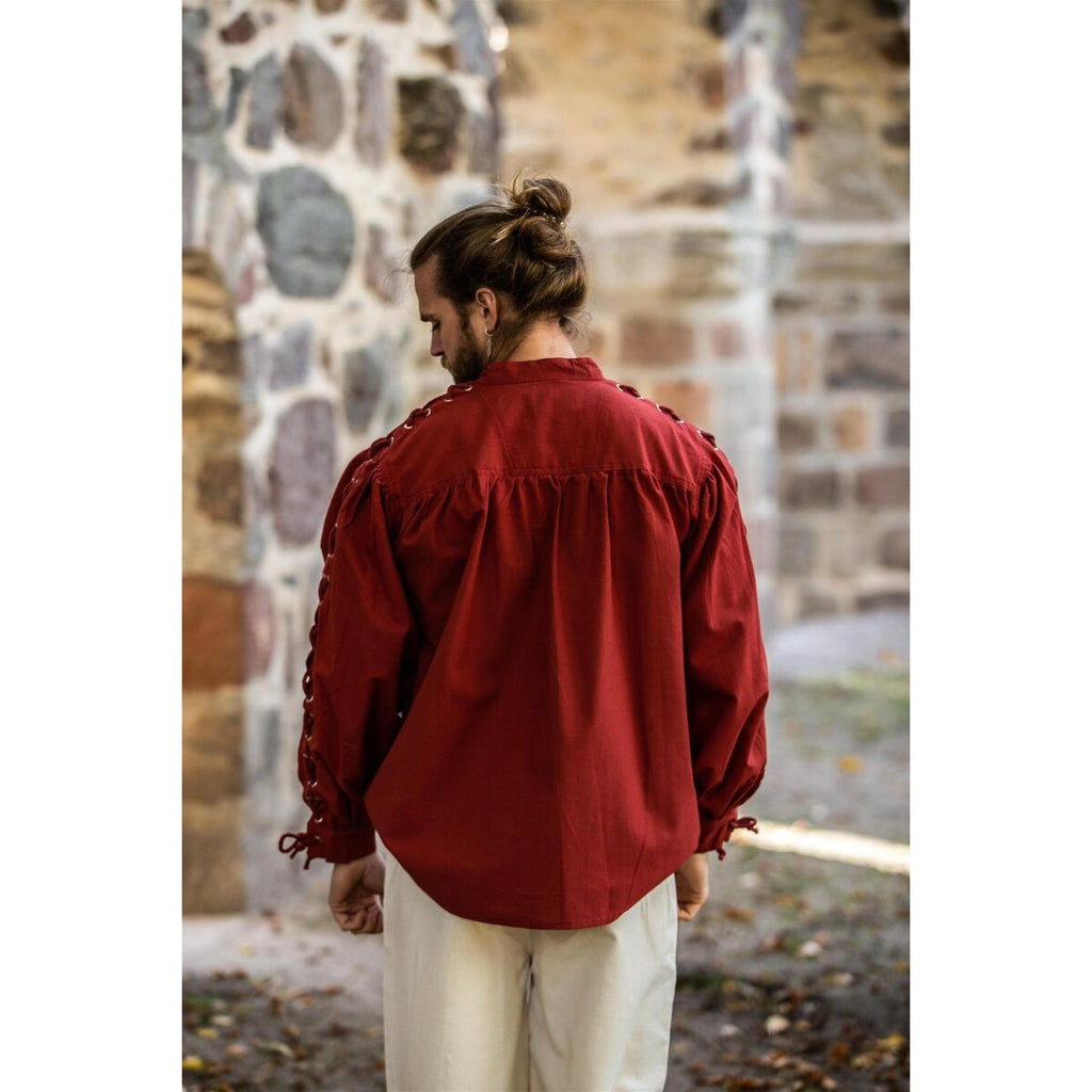 Product image Medieval Lace-Up Shirt with Eyelets Adrian red