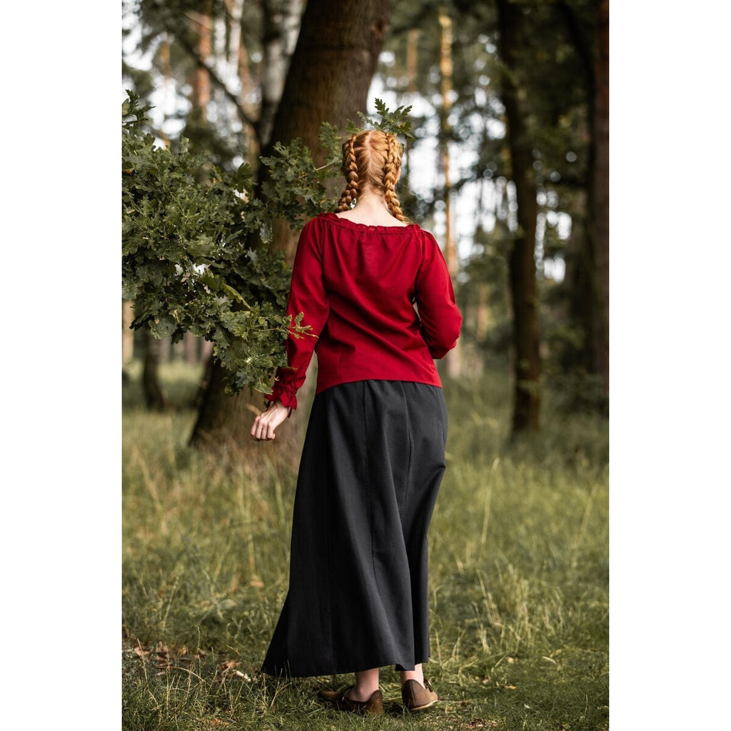 Image produit Blouse médiévale Edith rouge