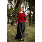 Image produit Blouse médiévale Edith rouge