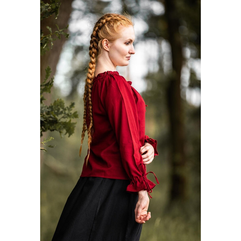 Image produit Blouse médiévale Edith rouge