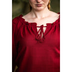 Image produit Blouse médiévale Edith rouge
