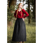Image produit Blouse médiévale Edith rouge