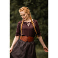 Image produit Blouse médiévale à manches courtes Sandra marron foncé