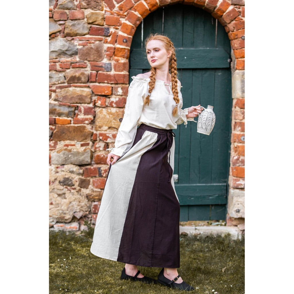 Image produit Blouse médiévale avec dentelle Bettina beige