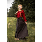 Image produit Blouse médiévale avec dentelle Bettina rouge