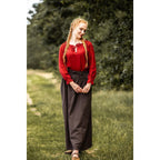 Image produit Blouse médiévale avec dentelle Bettina rouge