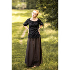 Image produit Blouse médiévale à manches courtes Vera noir