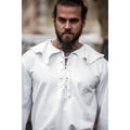 Image produit Chemise médiévale à col rond Athos blanche