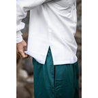 Image produit Chemise médiévale à col rond Athos blanche