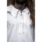 Image produit Chemise médiévale à col rond Athos blanche