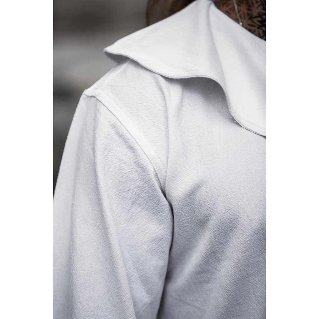 Image produit Chemise médiévale à col rond Athos blanche