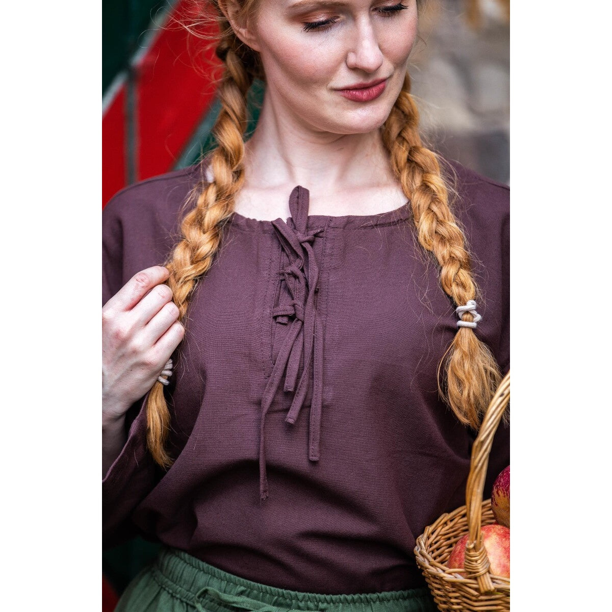 Image produit Blouse médiévale Tilda marron