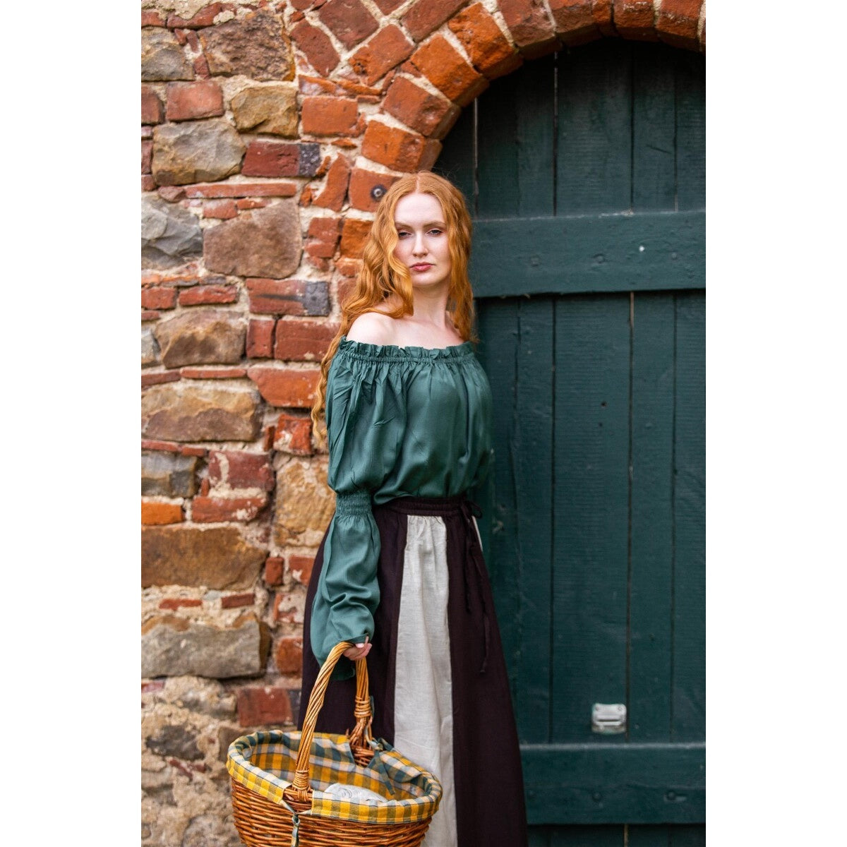 Image produit Blouse médiévale Emma vert