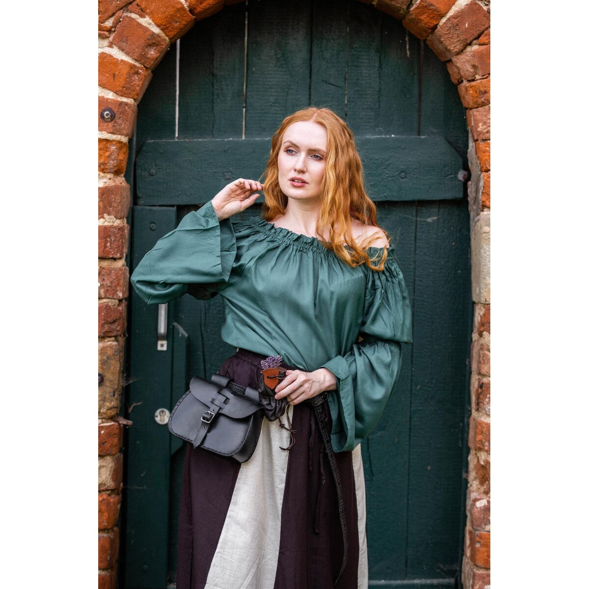 Image produit Blouse médiévale Emma vert
