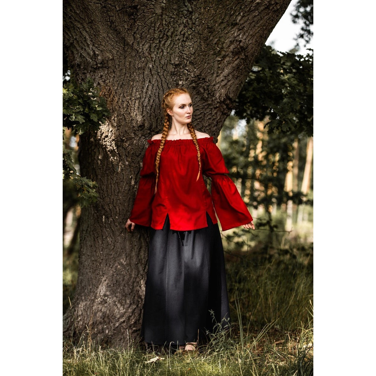 Image produit Blouse médiévale Emma rouge