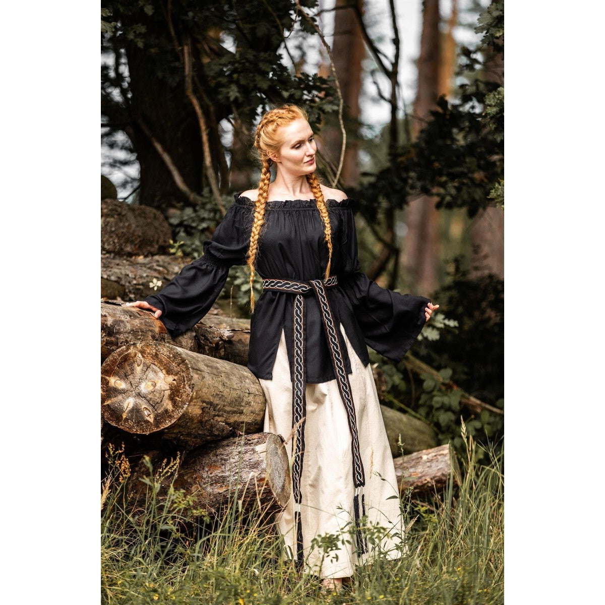 Image produit Blouse médiévale Emma noire